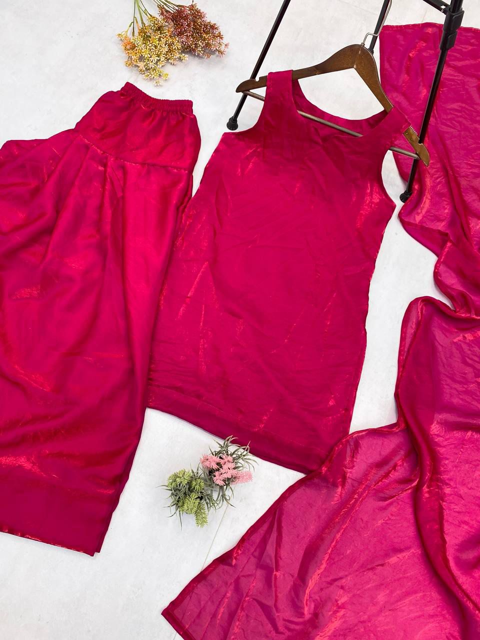 Fendi Silk Pink Color Patiala Style Salwar Suit