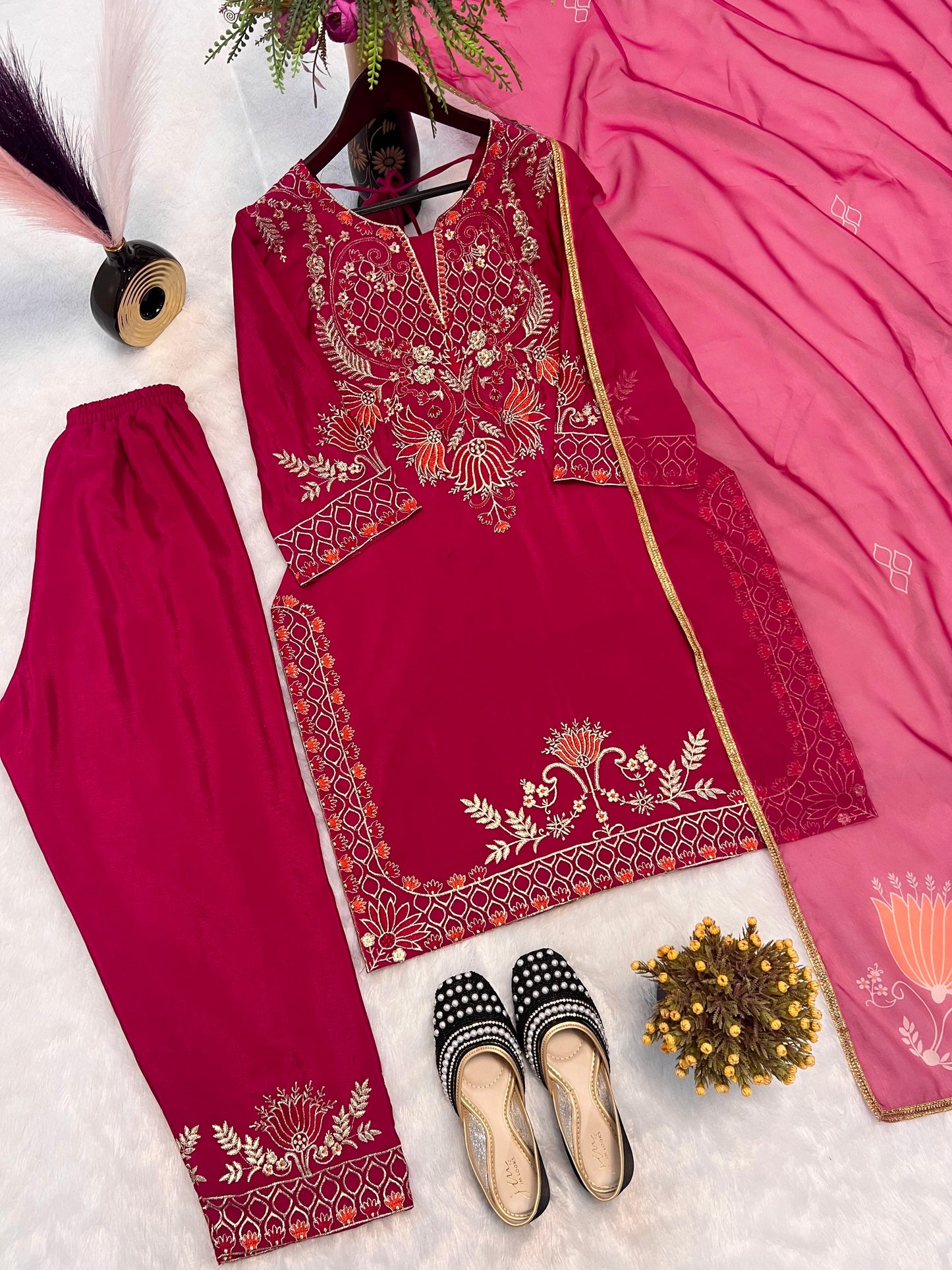 Glamorous Sequence Work Pink Color Salwar Suit