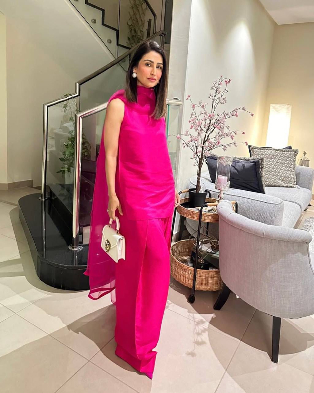 Fendi Silk Pink Color Patiala Style Salwar Suit