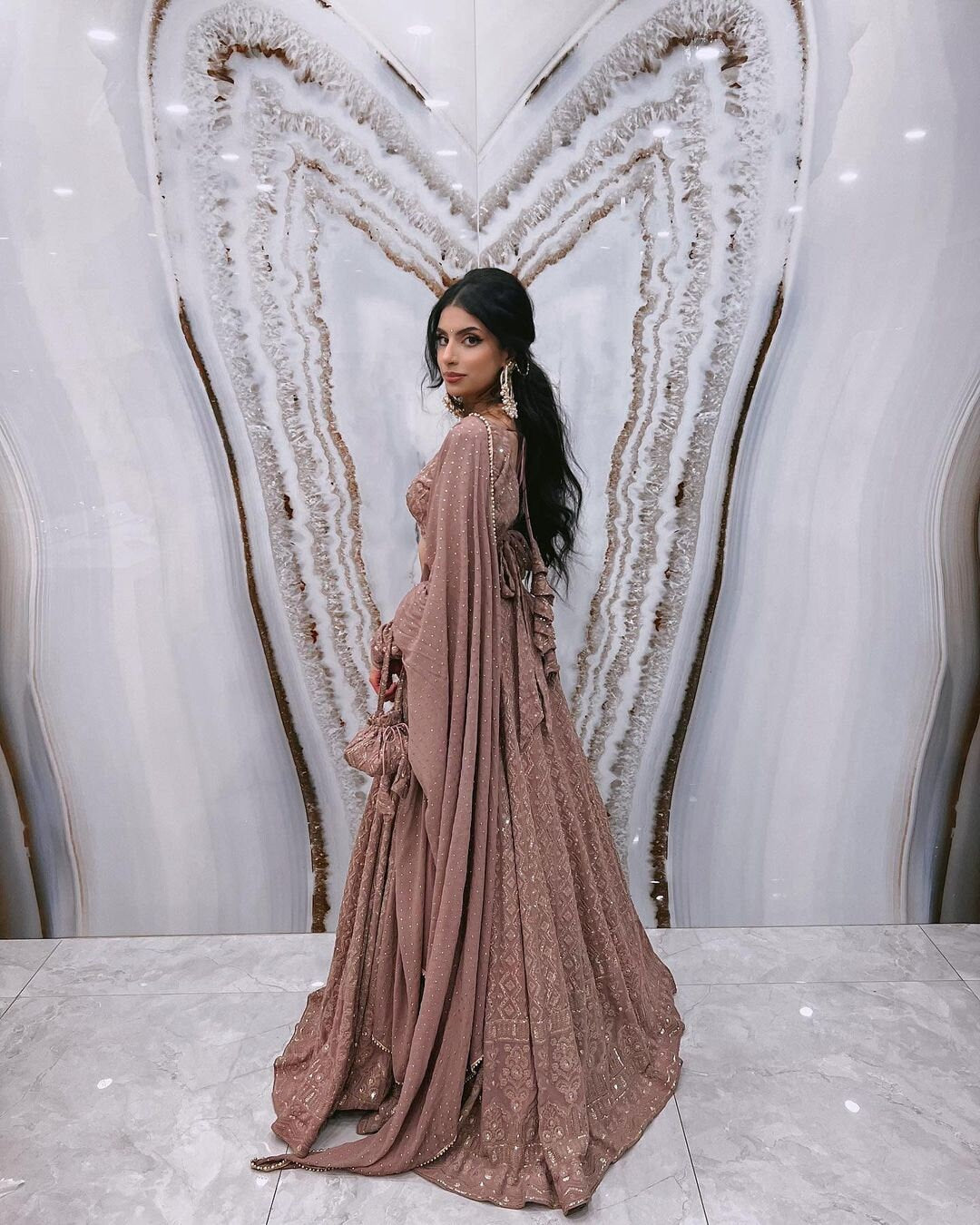 Beautiful Brown Lehenga Choli For Women