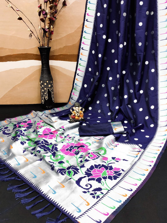 Fantastic banarasi Silk blue Color Designer Saree