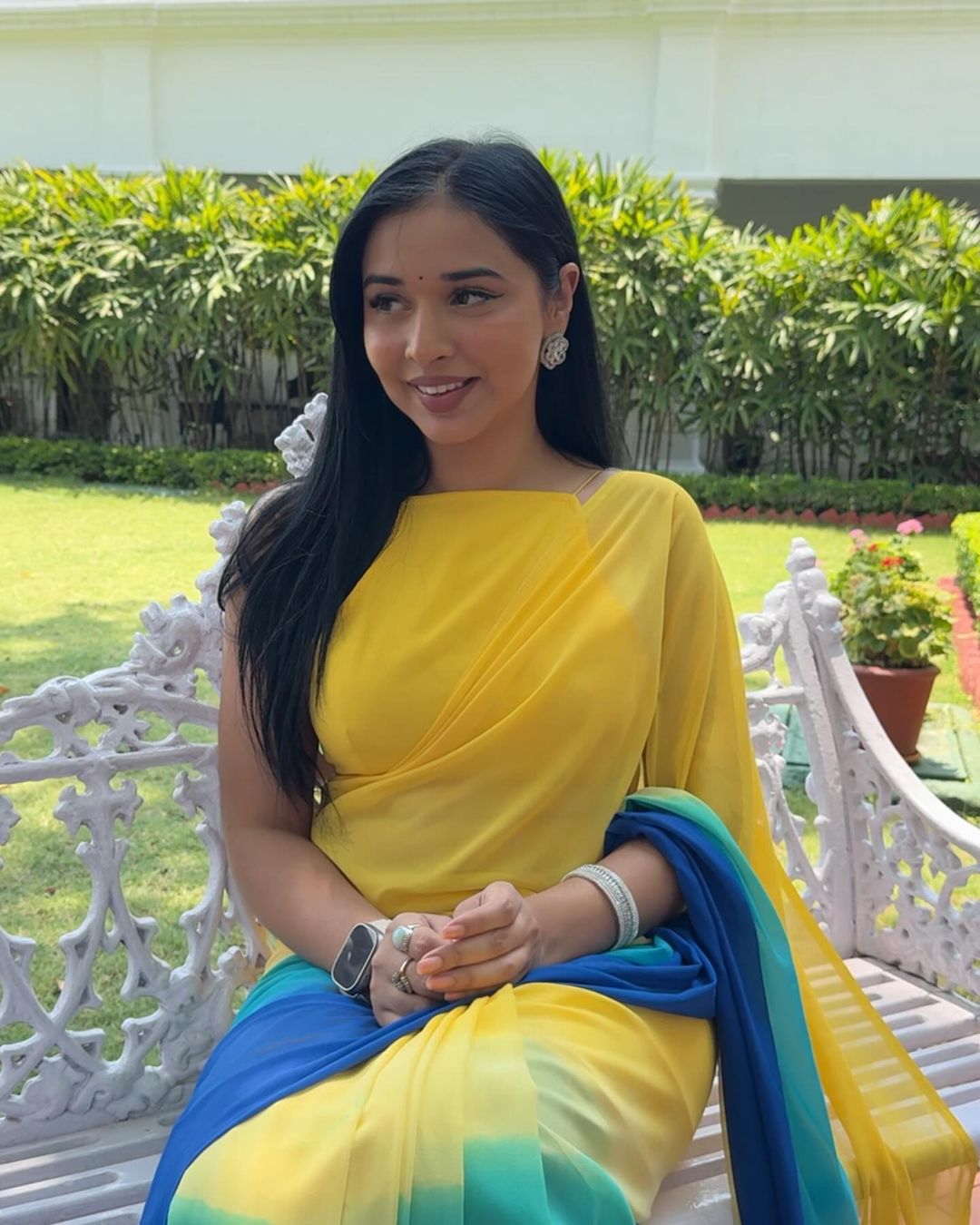 Trendy Multi Color Padding Design Ready To Wear Saree