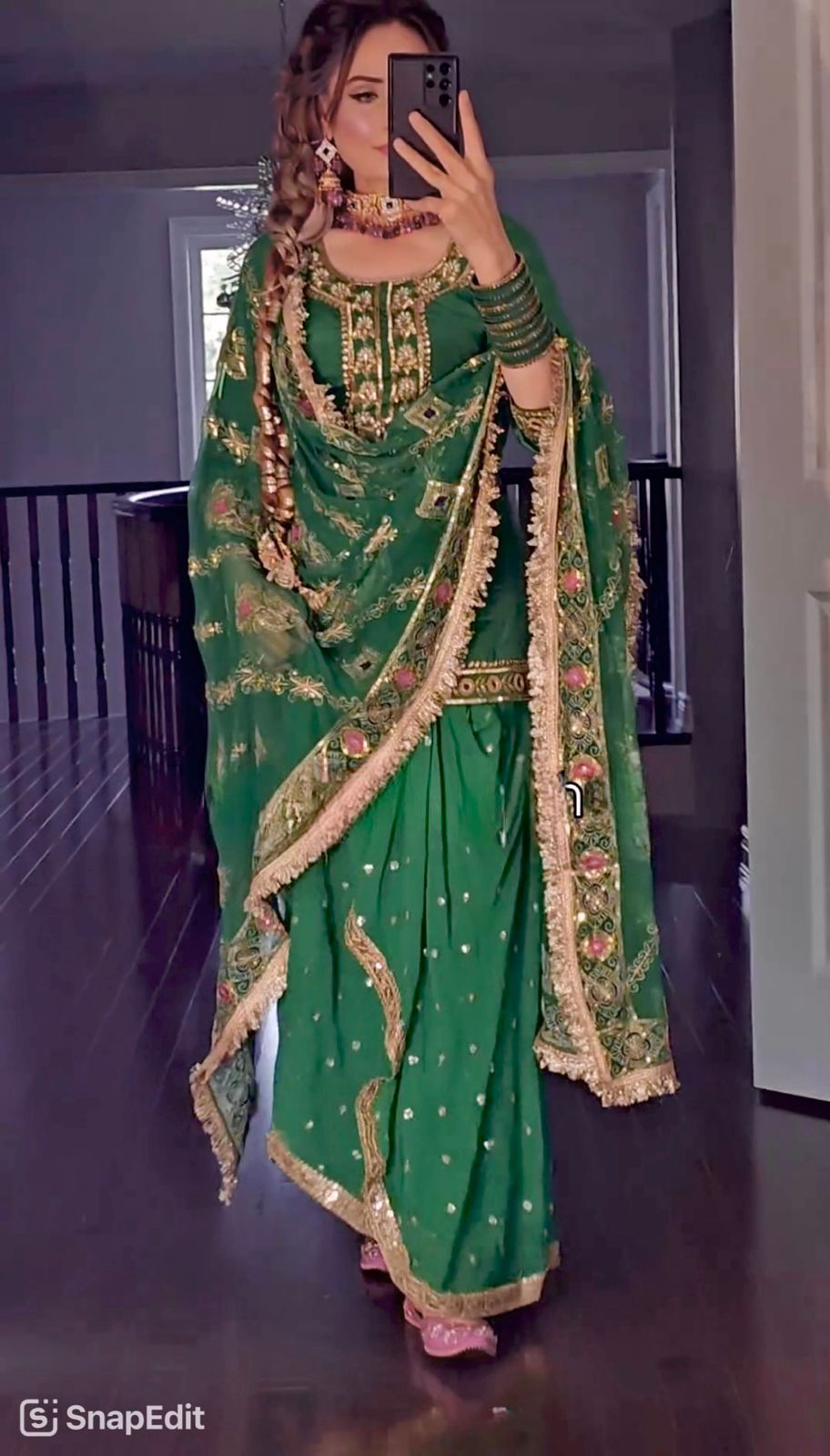 Fabulous Green Color Georgette Sequence Work Lehenga With Top
