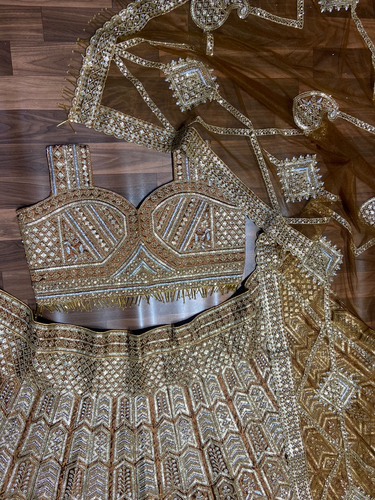 Classic Malai Silk Brown Color Bridal Lehenga Choli