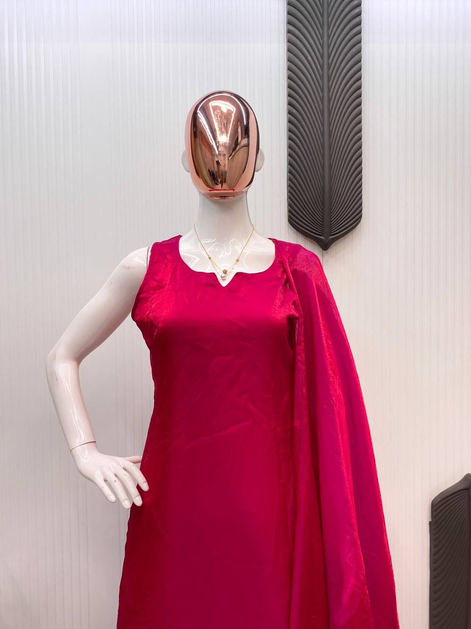 Fendi Silk Pink Color Patiala Style Salwar Suit