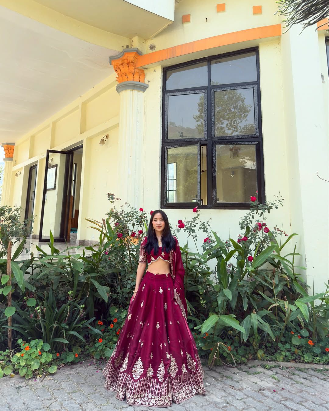 Function Wear Heavy Work Maroon Color Lehenga Choli