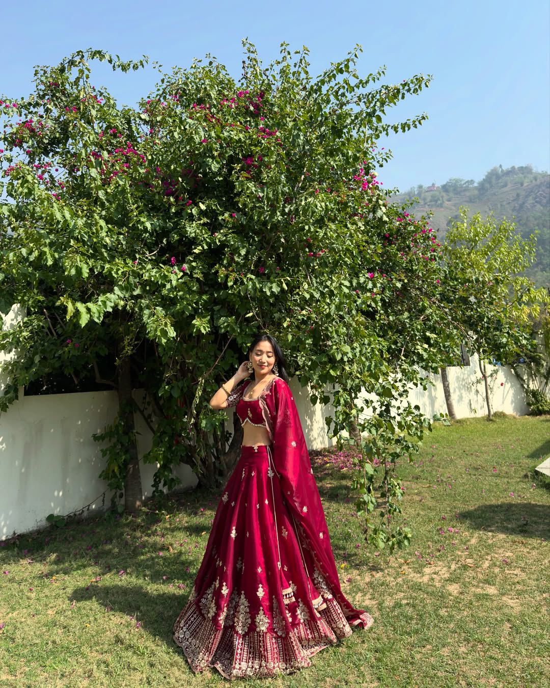 Function Wear Heavy Work Maroon Color Lehenga Choli