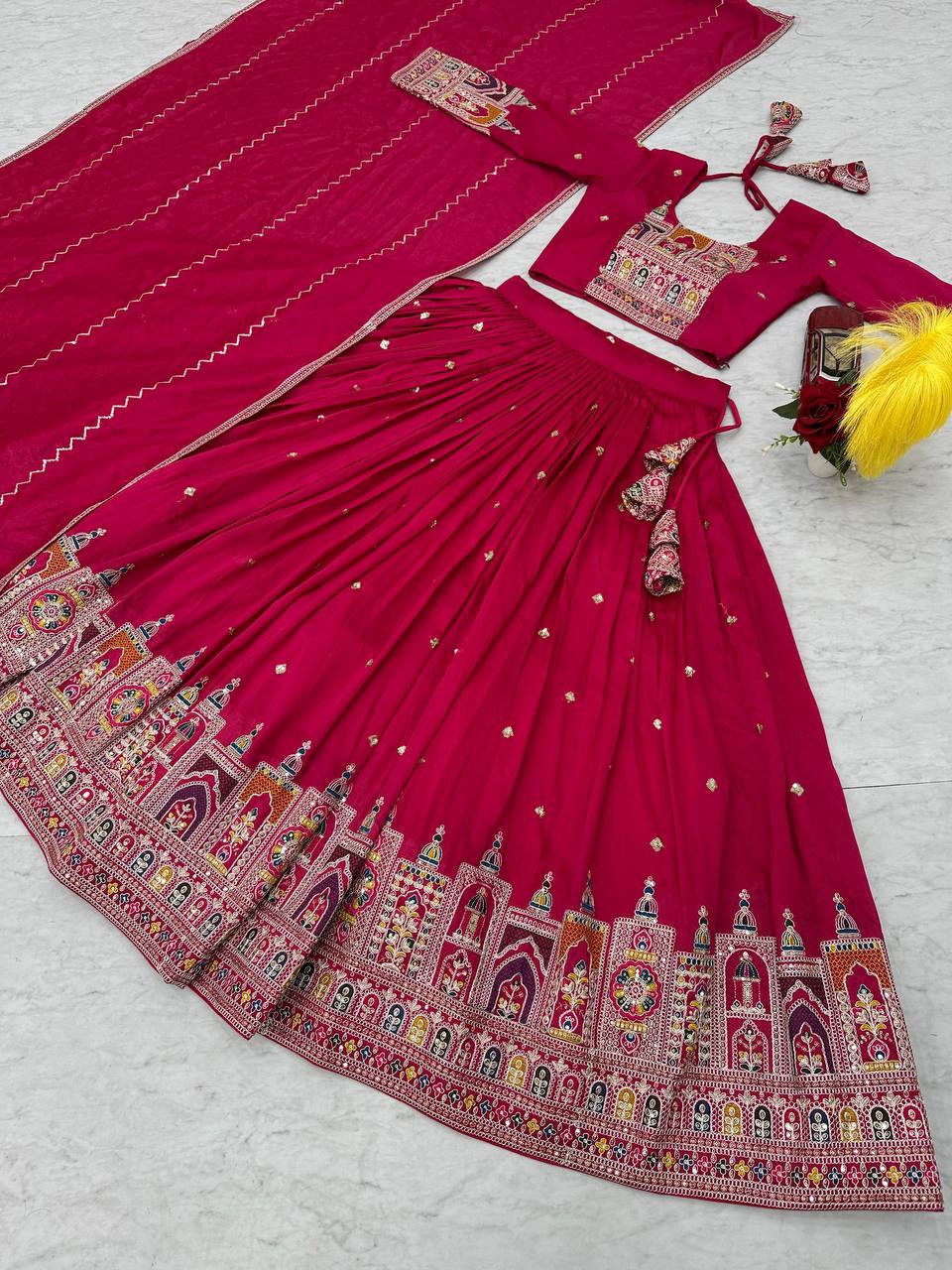 Occasion Wear Sequence Work Pink Color Lehenga Choli