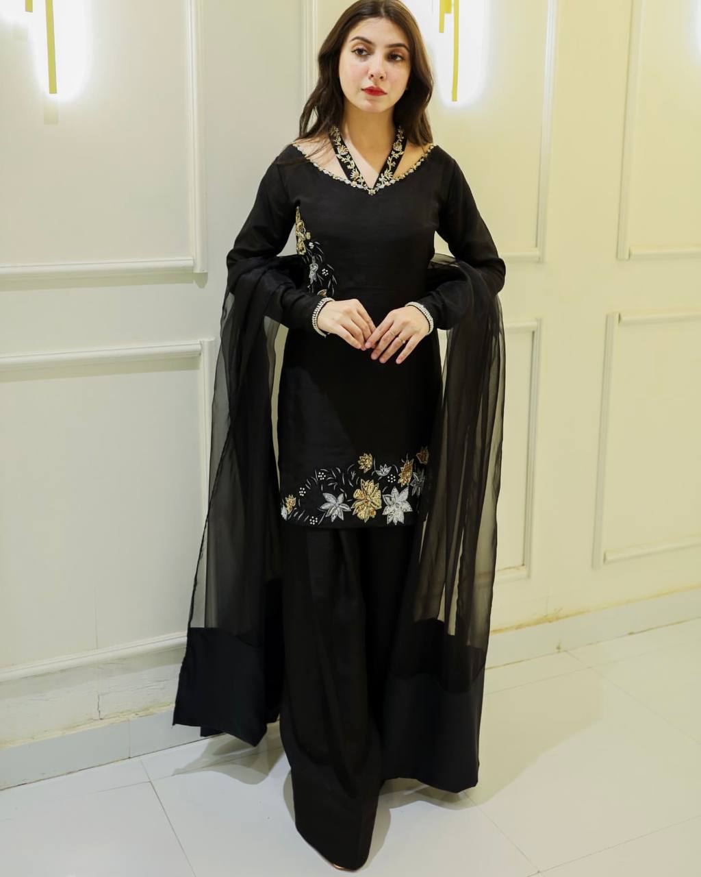 Blissful Sequence Work Black Color Salwar Suit