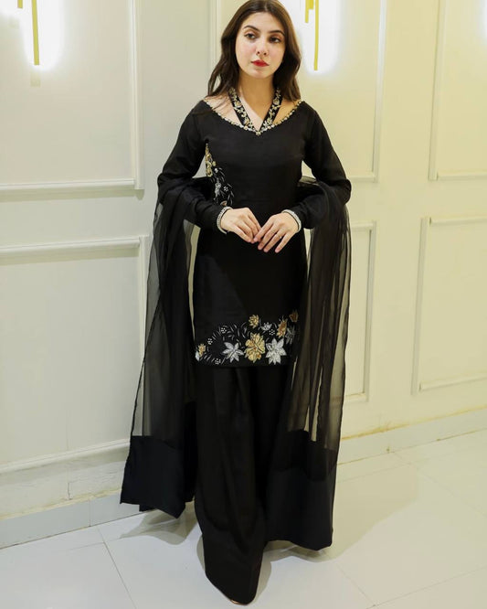 Blissful Sequence Work Black Color Salwar Suit