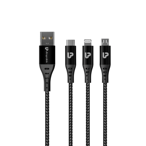 Triolink 18 W 3In1 Fast Charging Cable 1.5Mblack Ul1098Blk-0150